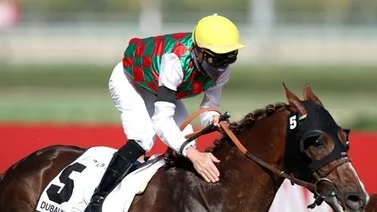 Este jockey italiano arrancó con todo en Santa Anita Park