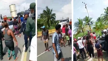 Trancada la vía Morón-Coro por manifestación debido a la falta de servicio eléctrico