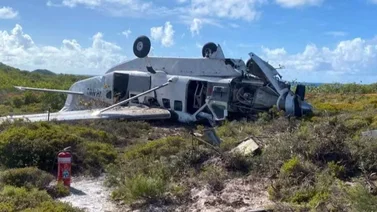 ¡De milagro! Propietario, entrenador y un agente sobreviven a accidente áereo