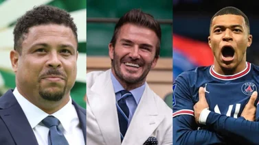 ¡Un junte para la historia! Kylian Mbappé, David Beckahm y Ronaldo Nazario unidos en una misma cancha (+Video)