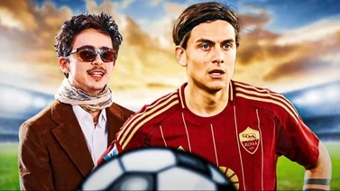 Timothée Chalamet y Paulo Dybala posan en una misma foto