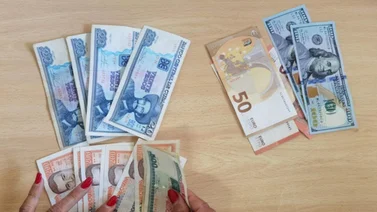 dolares y billetes cubanos