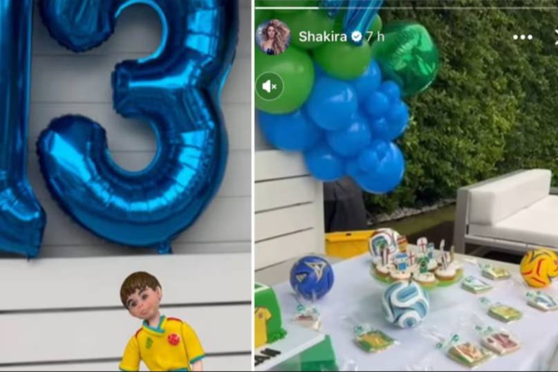 Shakira celebró los 13 añitos de su pequeño Milan con esta temática