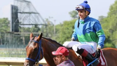 Mychel Sánchez gana y se acerca a la cima de la estadística del meeting en este hipódromo de Estados Unidos 