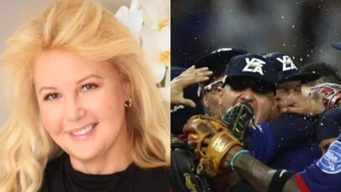 Miss Universo 1981 Irene Sáez presume el orgullo por la victoria de Los Tiburones de La Guaira en la Serie del Caribe 