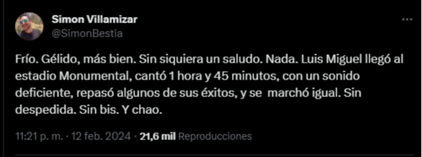 La Miss Venezuela Mundo Débora Menicucci botó “sapos y culebras” en contra de Luis Miguel y la organización de su concierto en Caracas (+Video)