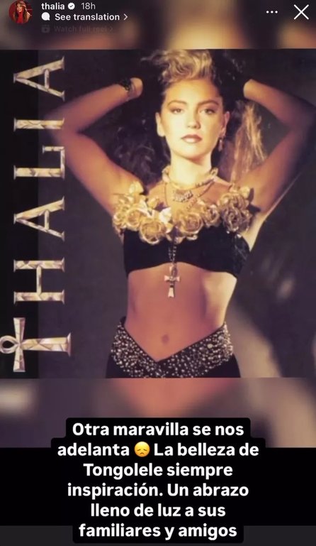 Thalía revela cómo Tongolele se convirtió en su musa