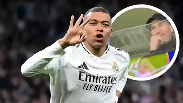 Así fue la reacción de Zinedine Zidane al ver el gol de Kylian Mbappé (+Vídeo) Así fue la reacción de Zinedine Zidane al ver el gol de Kylian Mbappé (+Vídeo)