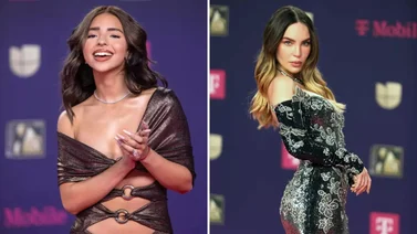 Así fue el encuentro de Belinda y Ángela Aguilar en Premio Lo Nuestro 
