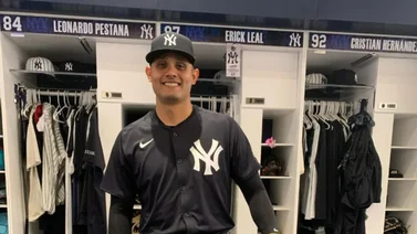 MLB: Así fue la primera presentación de Erick Leal con el uniforme de Yankees de Nueva York