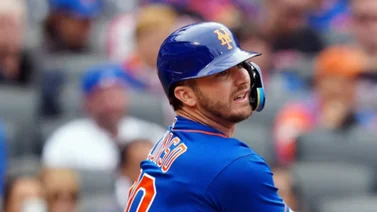 MLB: Pete Alonso trabaja para mejorar en este apartado en el venidero torneo (+video)