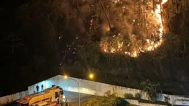 Un gran incendio forestal amenaza a urbanizaciones en Mérida (+Video)