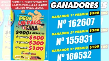Conoce el tercer Ganador del sorteo "Pega un palo y gana" (+video)