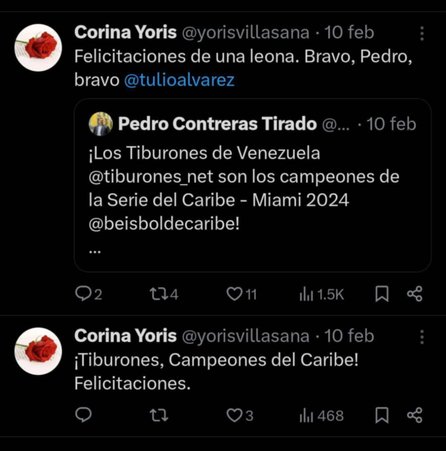 Corina Yoris es fanática de este equipo de la LVBP y de la MLB (+Foto)
