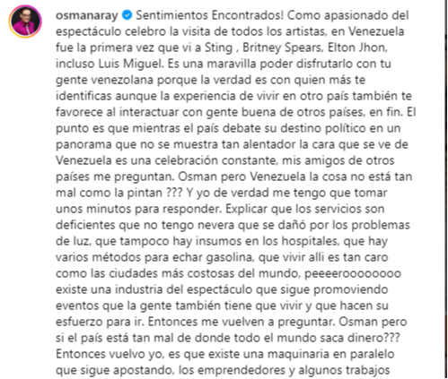 Osman Aray se va en contra del concierto de Karol G en el Monumental (+Declaraciones)