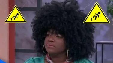 El momento en que Chiky Bombom sufre caída en Telemundo 