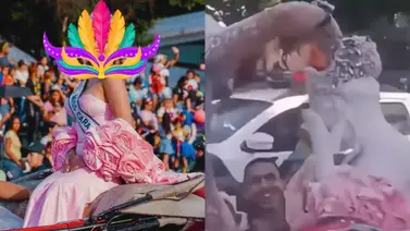 Reina de belleza venezolana fue atacada con espuma en la celebración de Carnavales Reina de belleza venezolana fue atacada con espuma en la celebración de Carnavales