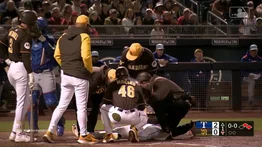 Fernando Tatis Jr. fue golpeado por una bola de 95 Mph