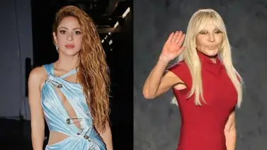 Shakira se despide de Donatella Versace Shakira se despide de Donatella Versace