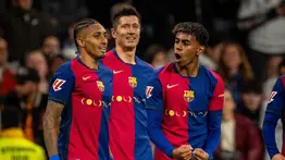El tridente más temible de Europa: Lewandowski, Raphinha y Yamal suman esta cantidad de goles