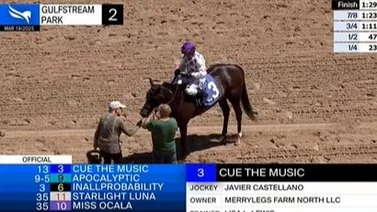 Javier Castellano gana en la grama y confirma que es el mejor de la historia de Gulfstream Park en esa superficie