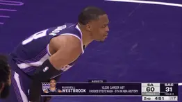 Russell Westbrook hace historia: ya es el quinto máximo asistente de la NBA