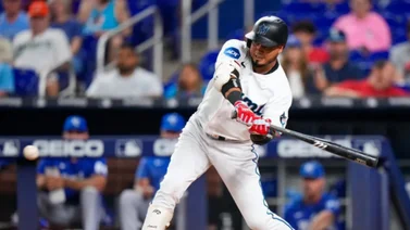 MLB: ¡Se encienden las alarmas! Mira el terrible golpe que sufrió Luis Arráez en el duelo ante Angelinos (+Video)
