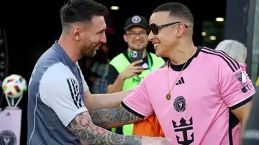 MLS: Mira el fraternal encuentro entre Lionel Messi y Daddy Yankee MLS: Mira el fraternal encuentro entre Lionel Messi y Daddy Yankee