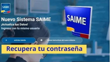 Saime recuperar contraseña