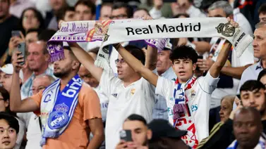Los aficionados empiezan a llegar al Santiago Bernabéu  Los aficionados empiezan a llegar al Santiago Bernabéu