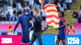 Hansi Flick cruzó palabras con este jugador tras el triunfo ante Celta 