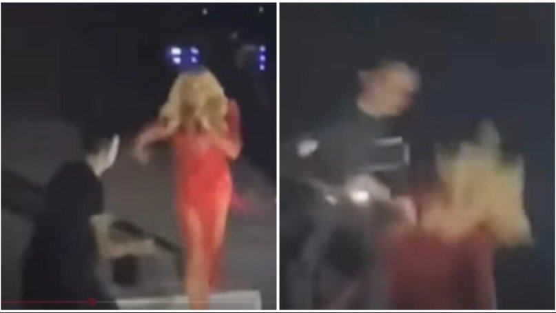 Así fue la aparatosa caída de Yuri en pleno concierto (+Video)