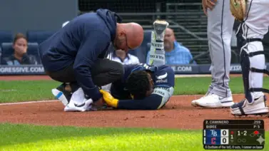 Alarma en Tampa Bay: Junior Caminero sale lesionado en el duelo contra Cleveland Alarma en Tampa Bay: Junior Caminero sale lesionado en el duelo contra Cleveland