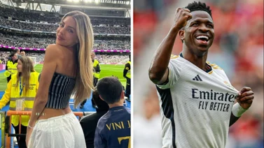 ¿Hay corazón? Corina Smith sorprende a Vinicius Jr. en el Bernabéu (+Foto)