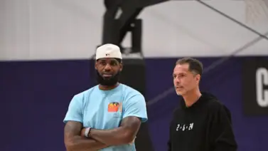 NBA: ¡Reclutarán a Bronny a toda costa! LeBron James y Rob Pelinka se presentan en el Draft Combine NBA: ¡Reclutarán a Bronny a toda costa! LeBron James y Rob Pelinka se presentan en el Draft Combine