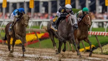Así reaccionaron los padres del jockey que ganó el Preakness Stakes Así reaccionaron los padres del jockey que ganó el Preakness Stakes
