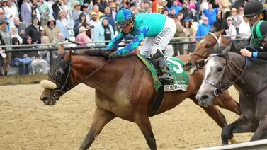 Javier Castellano y Jorge Delgado ganan Stakes el día del Preakness Stakes Javier Castellano y Jorge Delgado ganan Stakes el día del Preakness Stakes