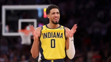 NBA: ¡Desde Saturno! Así fue el kilométrico triple de Tyrese Haliburton para cerrar la primera mitad del duelo ante Celtics