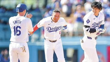 MLB: ¿Le cayó mal? Mira la divertida broma que le hizo Miguel Rojas a Shohei Ohtani (+video)