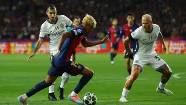 Jugadores del Barcelona inconformes con el empate ante el Inter Jugadores del Barcelona inconformes con el empate ante el Inter