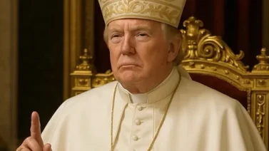 ¿Donald Trump como Papa? la polémica fotografía que compartió el presidente de Estados Unidos