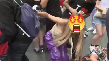 Así reaccionó reportera de "El gordo y la flaca" tras caída mientras entrevistaba a Thalía