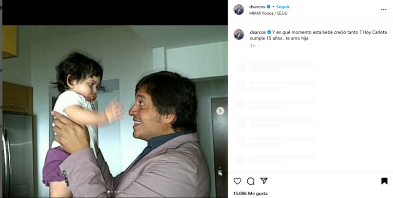Daniel Sarcos y Chiquinquirá Delgado celebran que su hija es una quinceañera 