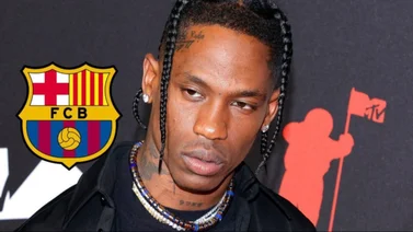 La reacción de Travis Scott por la remontada del Barcelona en el Clásico 