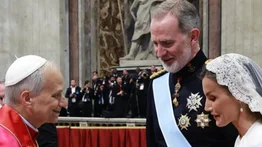 Así fue el encuentro del rey Felipe y la reina Letizia con el papa León XIV