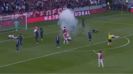 Lanzaron explosivo durante la final de la Copa de Serbia y así quedaron los jugadores (+Video)