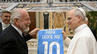 Vea el significativo obsequio que el Napoli le llevó al Papa León XIV tras resultar campeones (+Fotos) Vea el significativo obsequio que el Napoli le llevó al Papa León XIV tras resultar campeones (+Fotos)