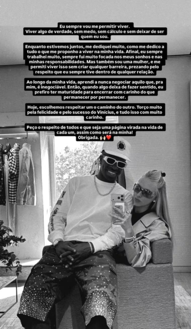 El comunicado con el que Vinicius Jr. y Virginia Fonseca confirman su quiebre El comunicado con el que Vinicius Jr. y Virginia Fonseca confirman su quiebre