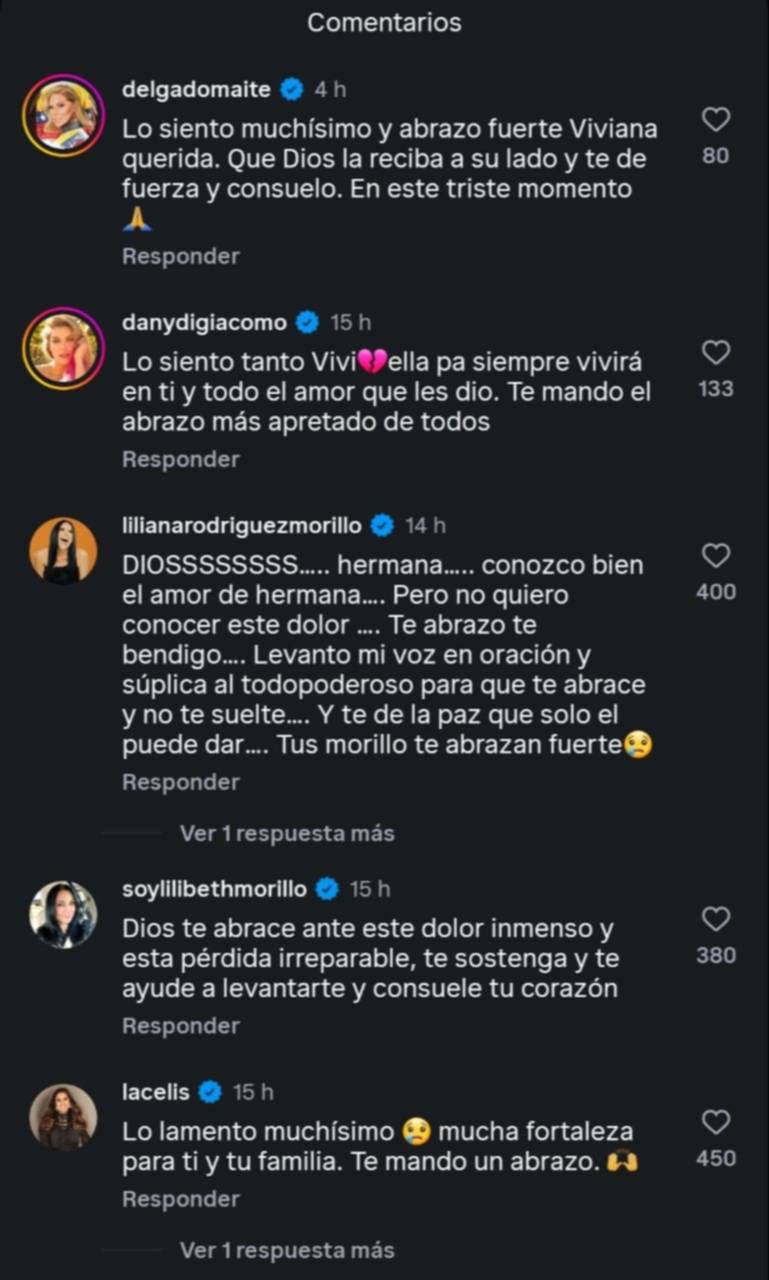 Artistas se solidarizan con Viviana Gibelli en medio de su dolor Artistas se solidarizan con Viviana Gibelli en medio de su dolor