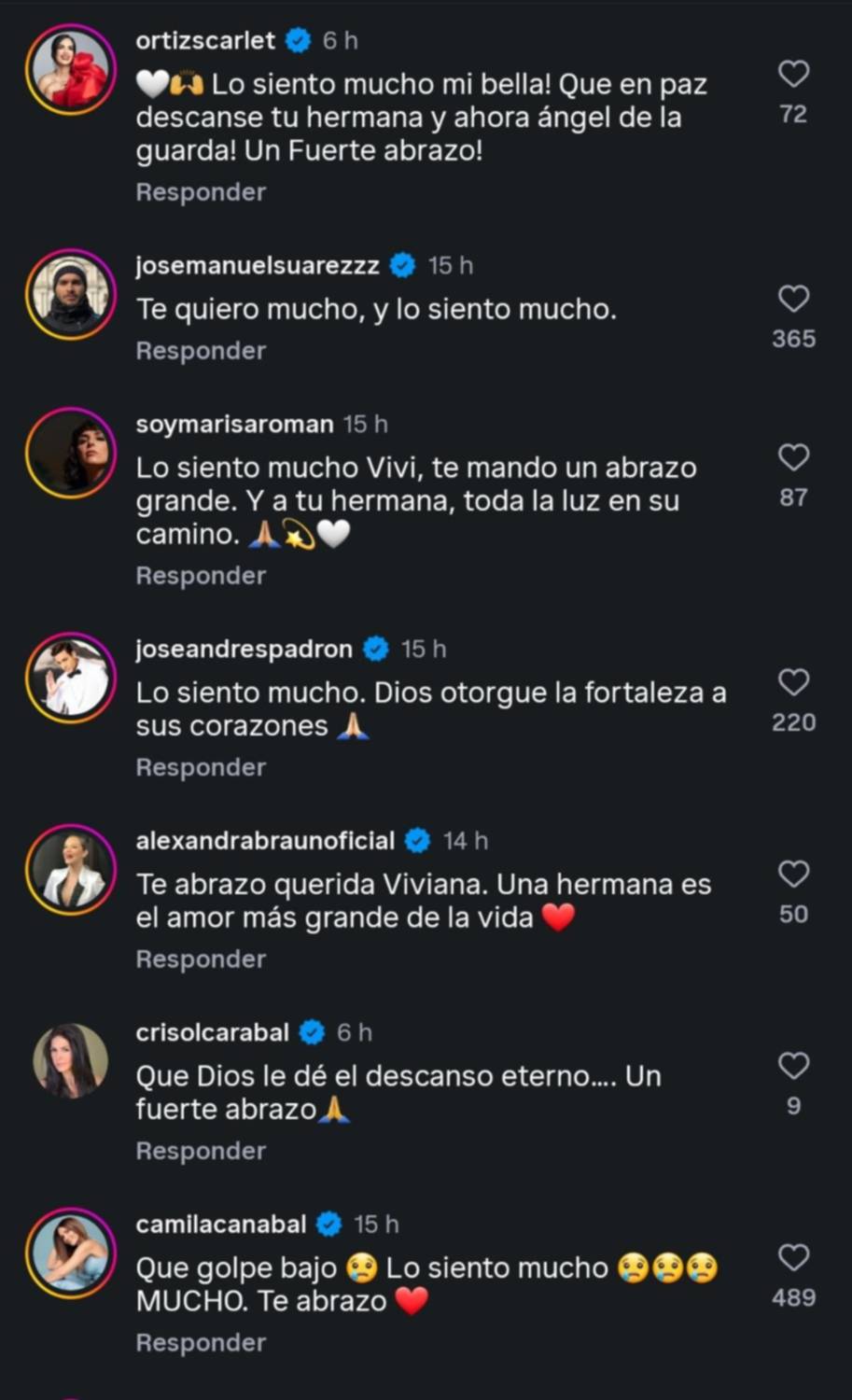 Artistas se solidarizan con Viviana Gibelli en medio de su dolor Artistas se solidarizan con Viviana Gibelli en medio de su dolor